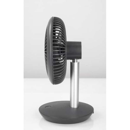 Ventilator Portabil Reîncărcabil Gri Încărcare USB Putere 5W Diametru 18 Cm 4 Viteze Verticale Reglabile Zln 4000