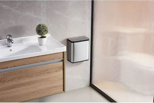 Eko Eko Waste Bin for Cabinet Made of Inox Steel with Oscillating Lid Grey 7L