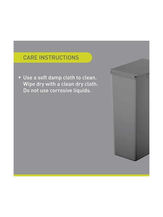 Eko Plastic Waste Bin with Photocell Gray 40lt