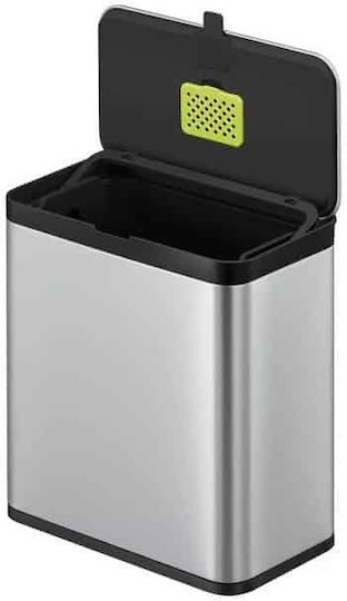 Eko Eko Waste Bin for Cabinet Made of Inox Steel with Oscillating Lid Grey 7L