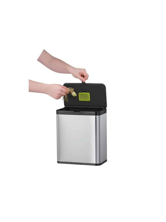Eko Eko Mülleimer aus Inox für Schrank Grau 7lt