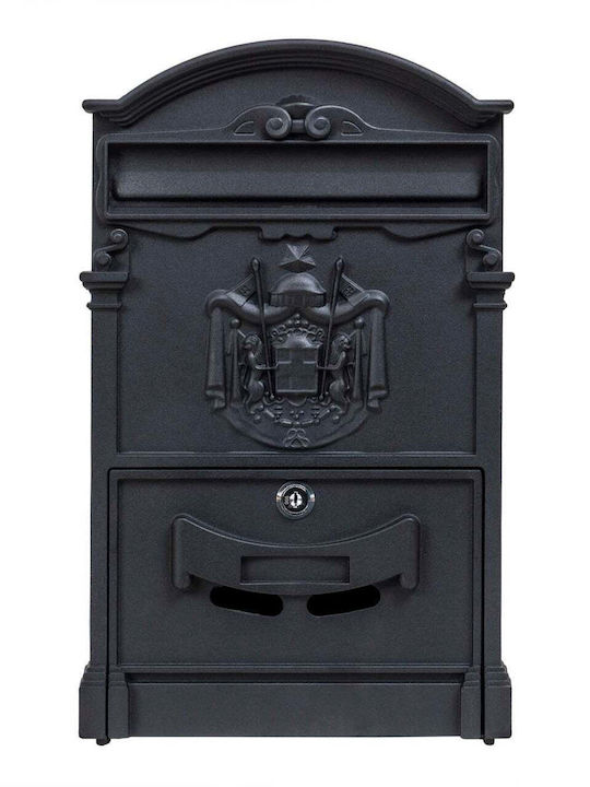 Cutie Poștală În Aer Liber Metalică Neagră 41x26x9cm