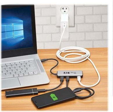 Eaton USB Hub 4 Ports USB 3.2 with USB-C Connection Silver