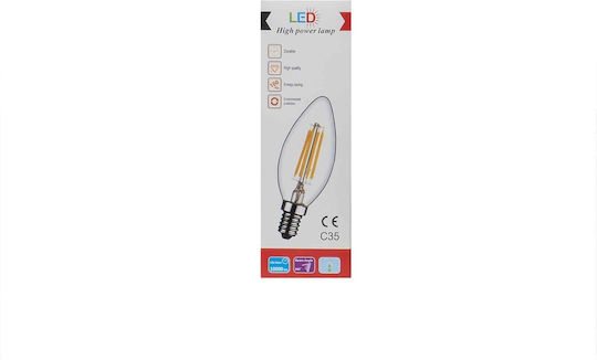 LED Glühbirne 4W für E27 Fassung und Form C35