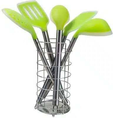Cooking Utensil Set Made of Silicone With Stand 5 Pieces