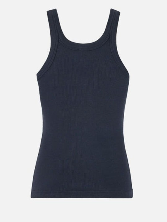 Women's Sleeveless Blue Blouse