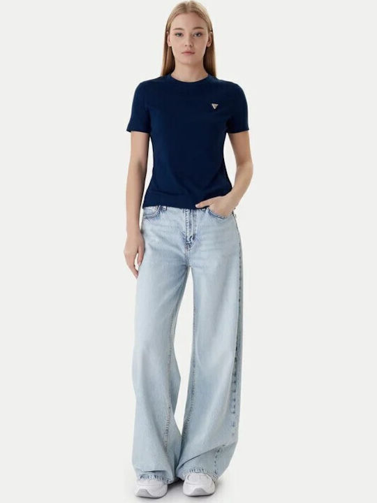 Guess Damen T-Shirt Blau