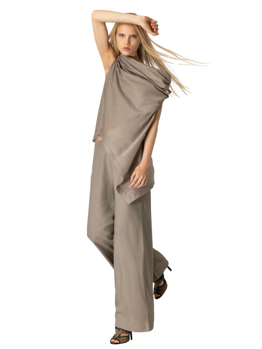 Blouse Women's Drape Beige
