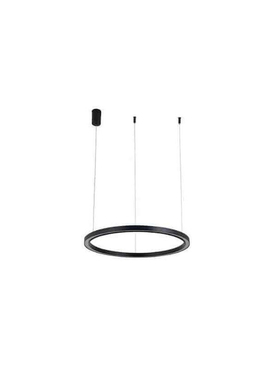 Lumini Suspendate Negru LED Cu Lumină Alb Natural 60cm