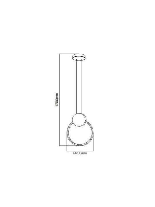 Lumini Suspendate Rose Gold LED Cu Lumină Alb Natural