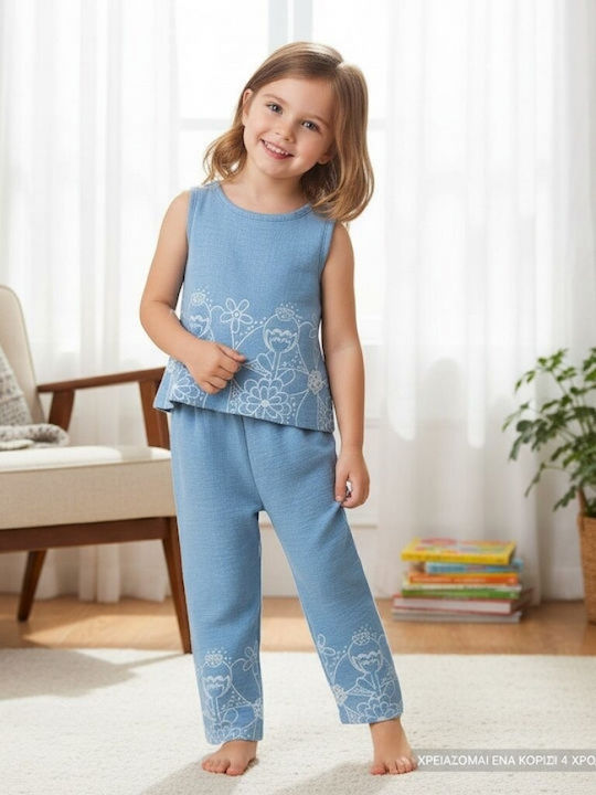 Nek Kids Wear Παιδικό Σετ με Παντελόνι Μπλε 2τμχ