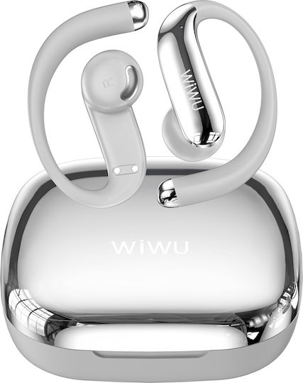 Wiwu Ai303 Earbud Bluetooth Handsfree Headphones with Charging Case Silver