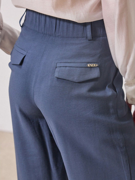 Pantaloni Largi Dama În Croială Regular Indigo