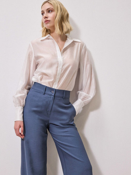 Pantaloni Largi Dama În Croială Regular Indigo