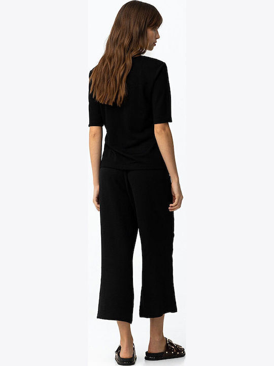 Damen Hochbund Pantaloons mit Gummiband Schwarz