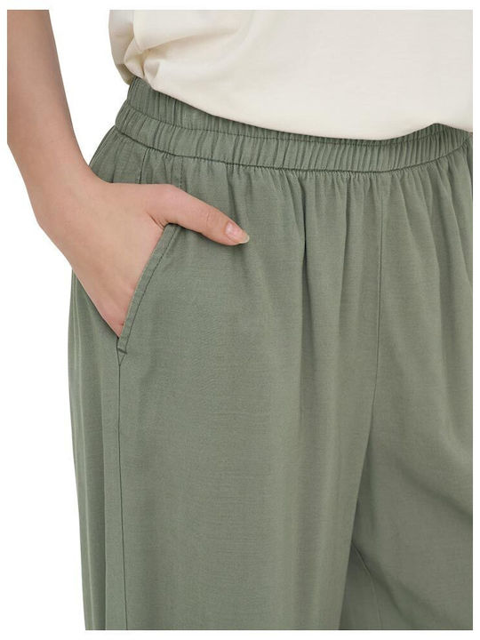 Women's Fabric Trousers Smokey Olive