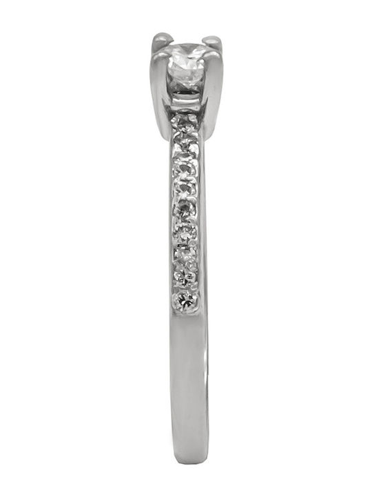 Savvas Design Inel Din Aur Alb 18K