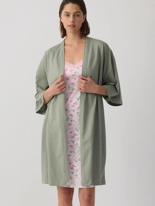 Minerva Summer Women's Robe Khaki