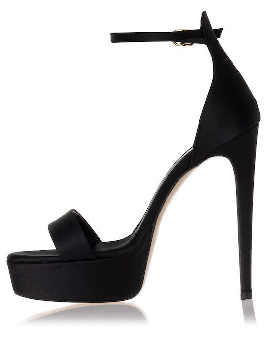 Fabric Women's Sandals Black