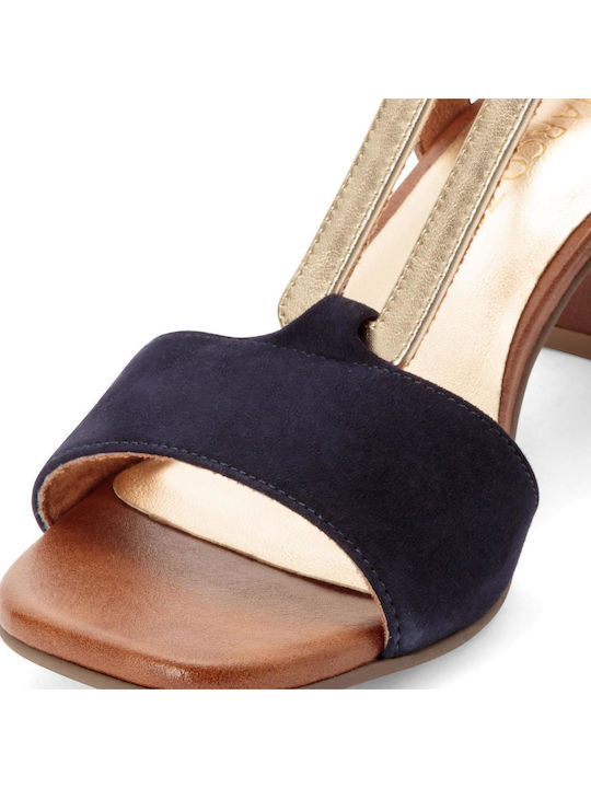 Leather Sandals Navy Blue