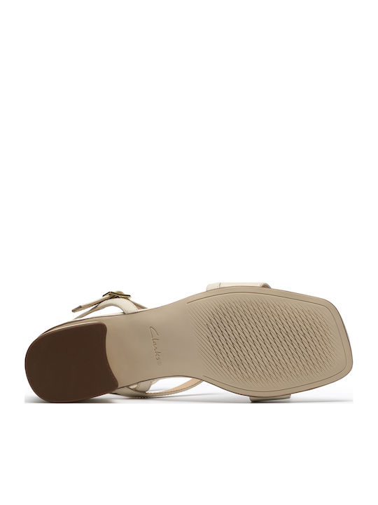 Serina35 Strap Δερμάτινα Πέδιλα Μπεζ