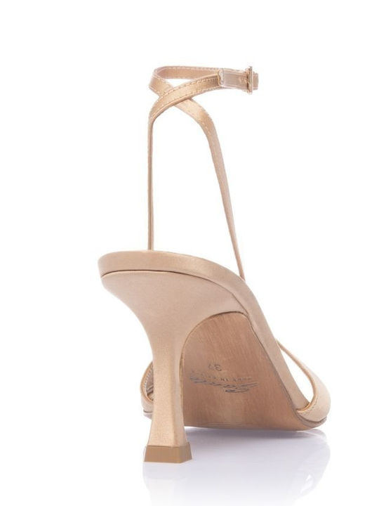 Leder Damen Sandalen Beige