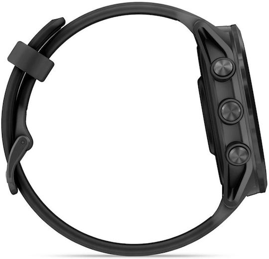 Garmin Forerunner 570 Алуминий 47мм Водоустойчив Смарт часовник с Пулсометър (Сив алуминий с полупрозрачна черна/черна каишка)