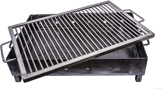 Grătar cu Cărbune Metalic Plasă din Oțel Inoxidabil 60x40mm Zts 5484