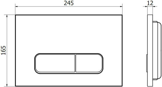 Mexen Fenix Dual Flush Plate for Cisterns