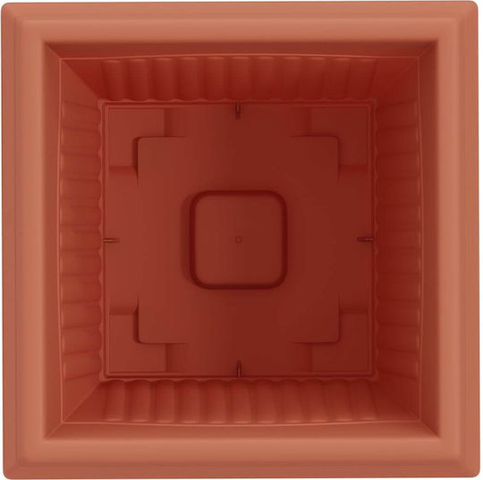 vidaXL Set 6 Ghivece De Flori Din Plastic Roșii 38x30cm