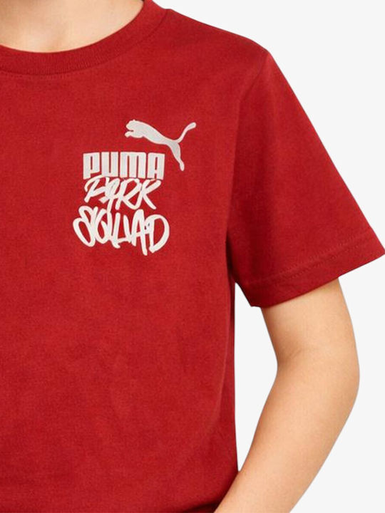 Kinderoberteile Burgundisch Grafik T-Shirt