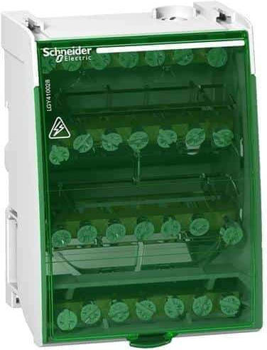 Schneider Bară De Legătură Cu Șurub 4 Poli 100a 28 Găuri Gri Lgy410028