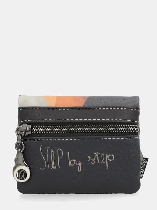 Small Women's Coin Wallet with RFID Gray