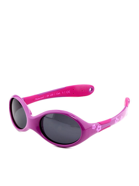 Active Sol Ovale Kinder-Sonnenbrillen Blumen Rosa