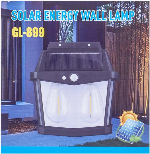 Solar Wall Lamp 2 Led Bulbs Motion Sensor 3 Light Modes Zts 8193