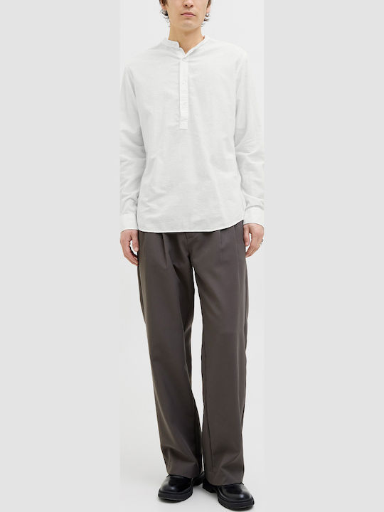 Long Sleeve Linen Shirt White