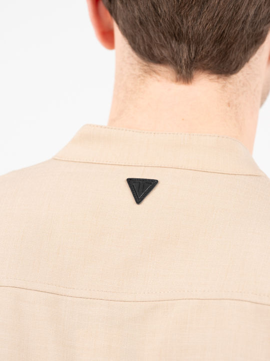 Μακρυμάνικo Overshirt Morrone Beige 300-26-MORRONE