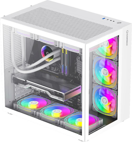 Vengeance Ghost-W75 Gaming Desktop PC (Ryzen 5-7500X3D/32GB DDR5/1TB SSD/Radeon RX 9060 XT/No OS)