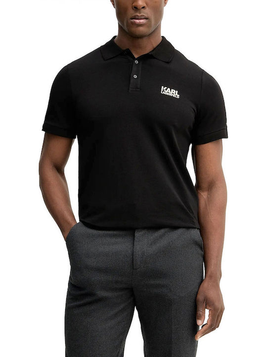 Polo Herrenbluse Kurzarm Schwarze
