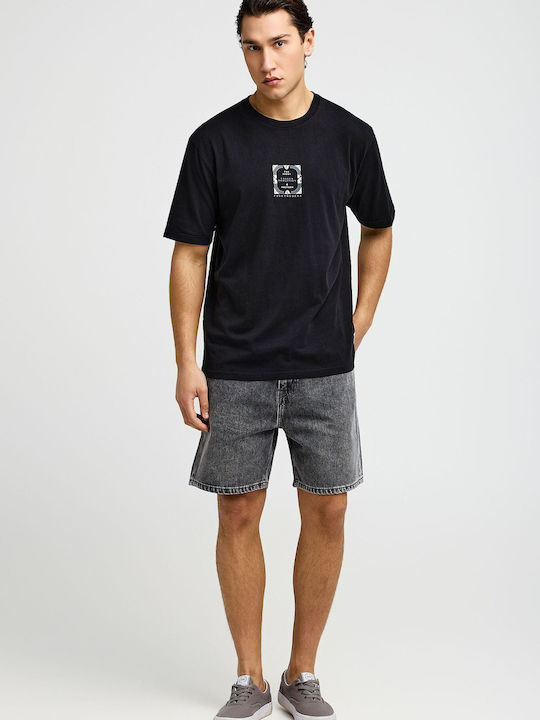 Herren Shorts Denim Grau