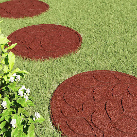 vidaXL Pathway for Garden Flooring Made of Rubber 44x44cm 6 Pieces