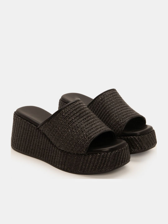 Platforme Dama Tip Espadrile Negre