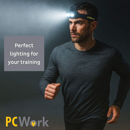 Pcwork Rechargeable LED Head Flashlight with Maximum Brightness 200lm