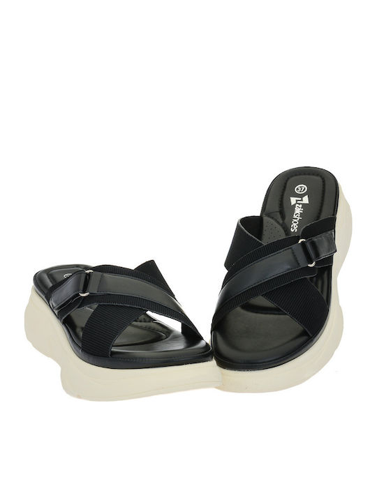 Summer Women's Platform Slippers Style Black