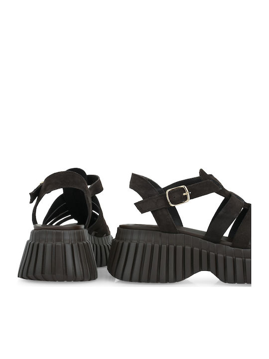 Γυναικεία Σανδάλια Flatforms Καφέ