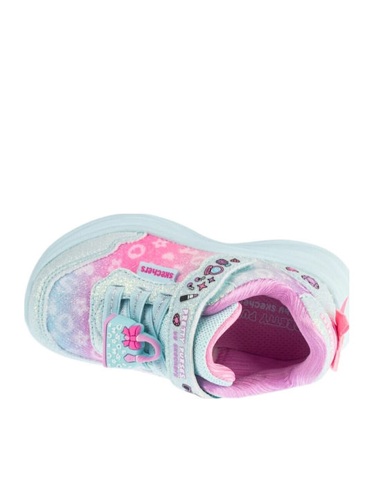 Power Jams Kids Sneakers With Hoop & Loop Closure Turquoise