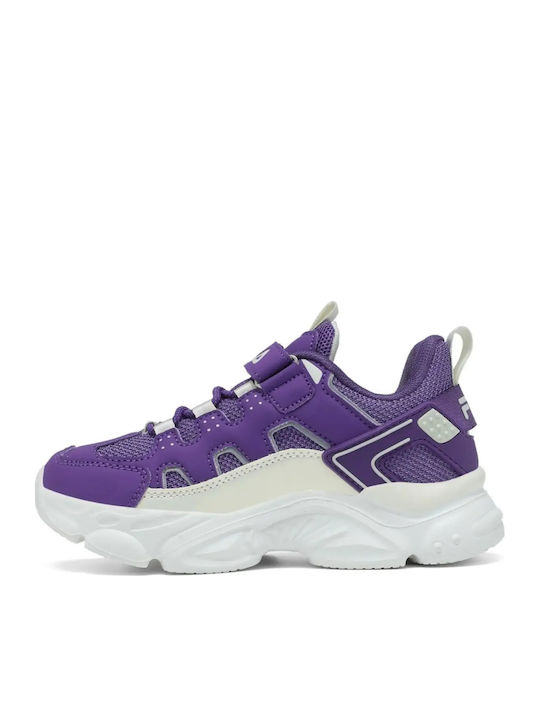 FILA Memory Spinel 3 V Kids Sneakers Anatomic with Hoop & Loop Closure White