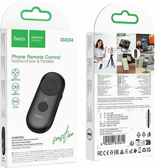 Hoco Selfie Controller Gm204 Bluetooth Black