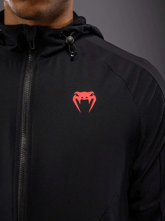 Cardigan With Hood Black/Red