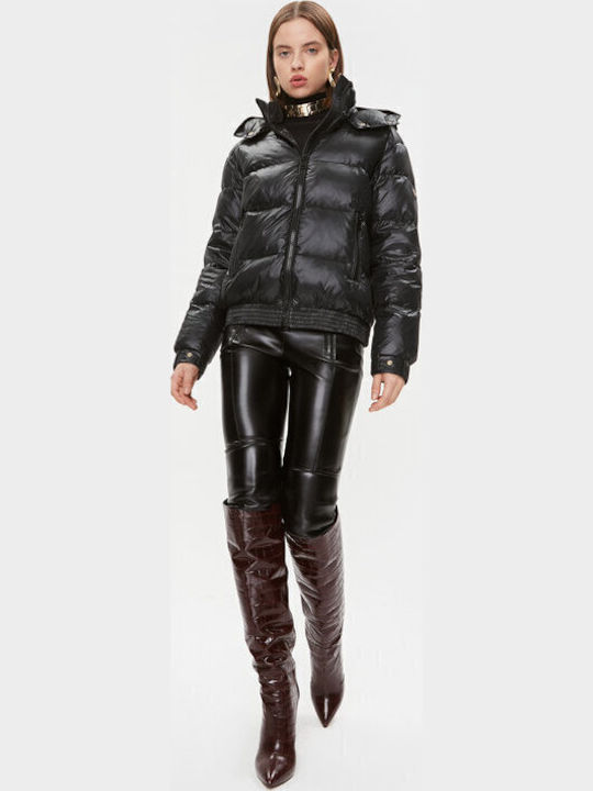 Jachetă Puffer Lungă de Damă pentru Iarnă Negru